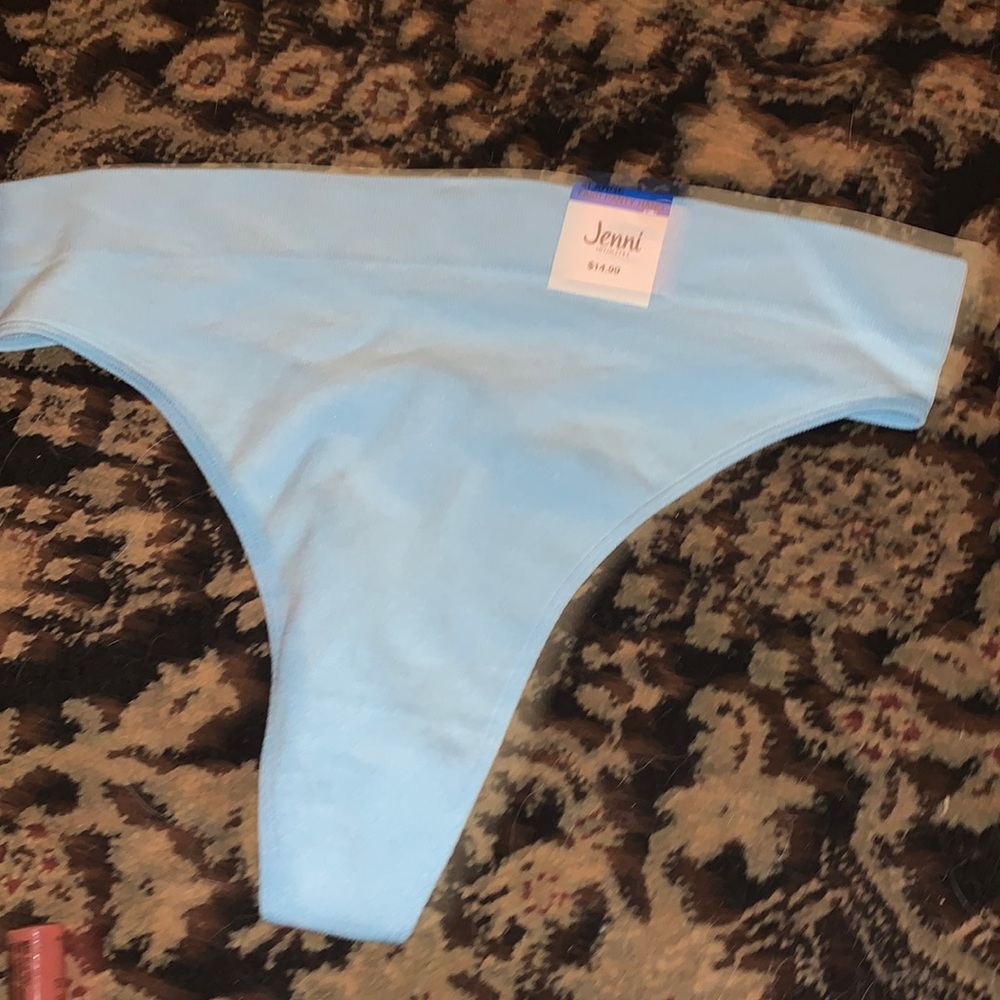 NWT jenni XL high rise thong in blue